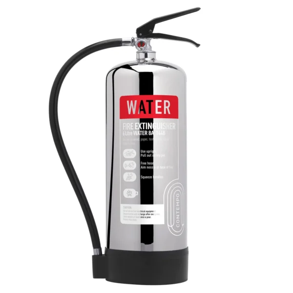 Stainless Steel 6ltr Water Fire Extinguisher - Contempo